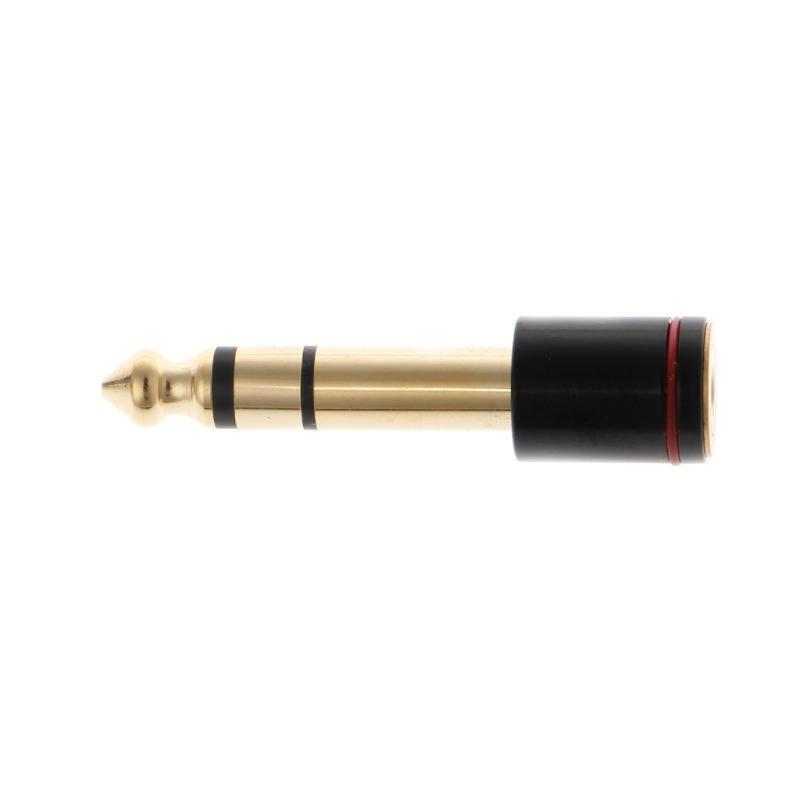 2 Pcs Copper 6.35mm Male Plug To 3.5mm Stereo Female Headphone Jack Audio