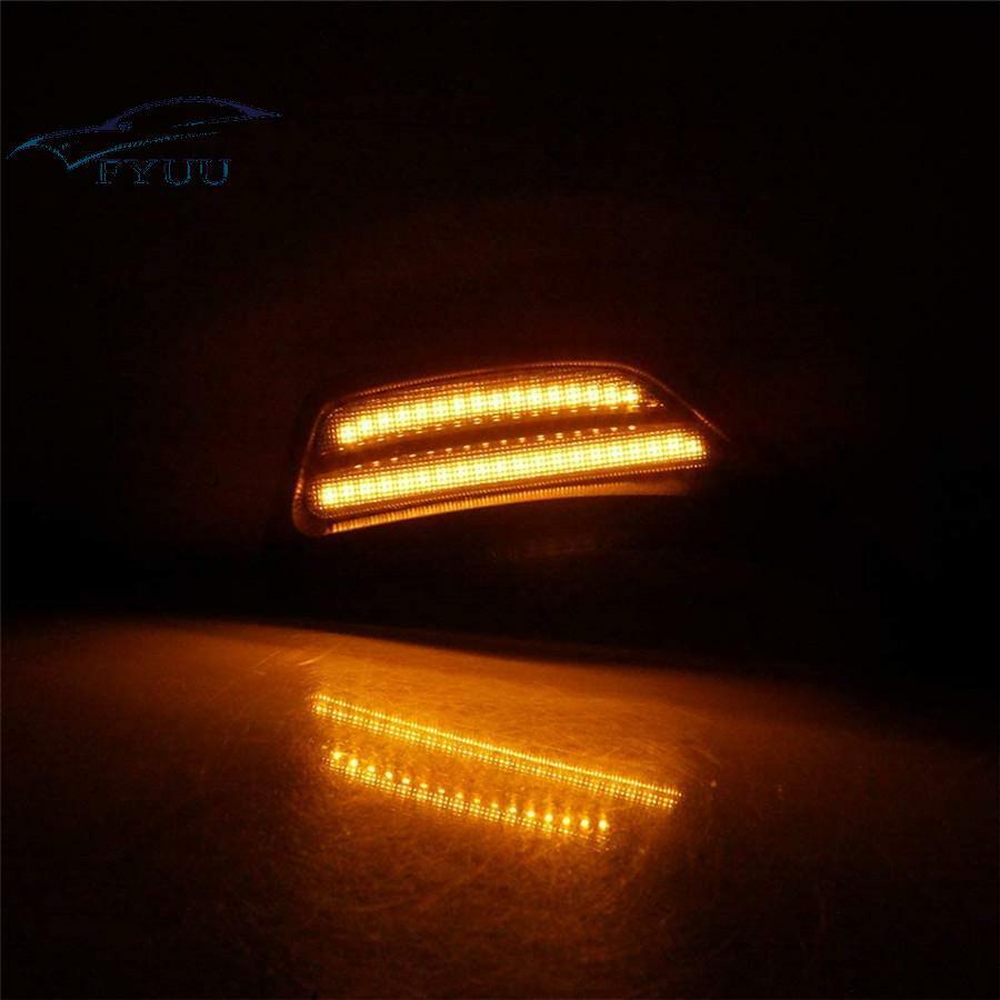 1pair Smoke LED Front Fender Side Marker Turn Signal Light For Wrangler JL 18-20