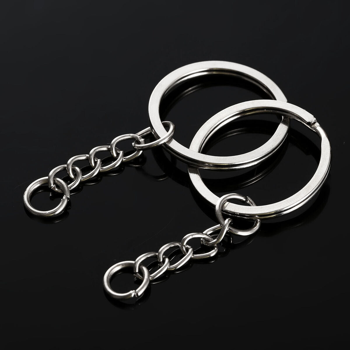 100pcs 25mm*30mm Keyring Key Chain Split Rings Findings Short Loop DIY Household