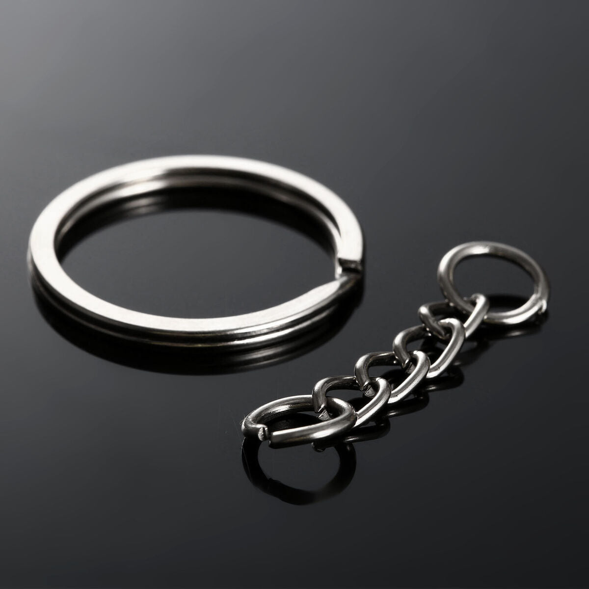 100pcs 25mm*30mm Keyring Key Chain Split Rings Findings Short Loop DIY Household