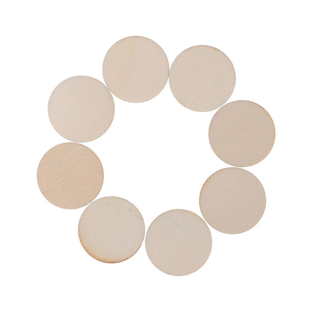 Blank Handmade Wood DIY Crafts Round Wood Pieces Wooden Slice Home Ornaments