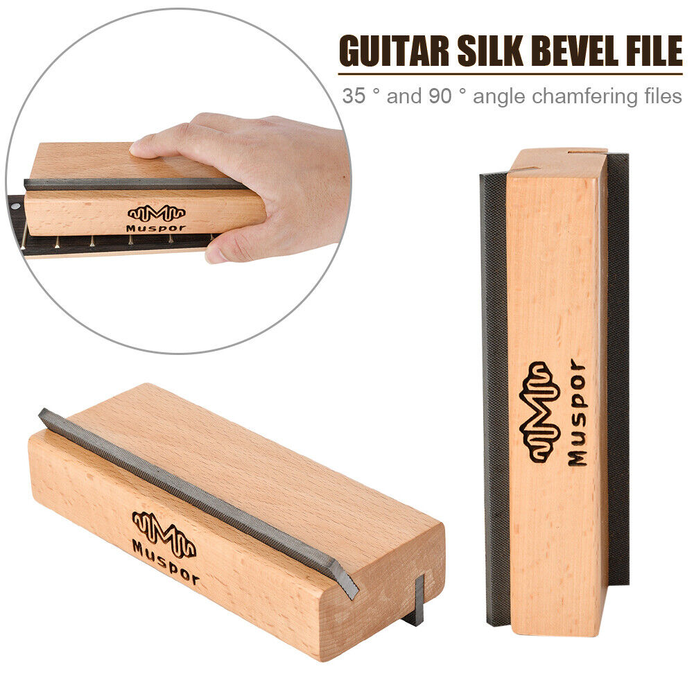 Muspor 2 in 1 Guitar Fret End Beveling File Luthier Polishing Repair Tool