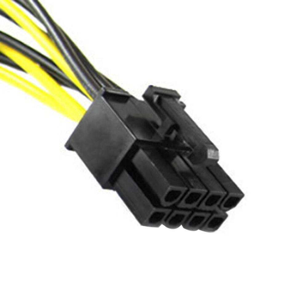 2pcs Dual 15Pin SATA Male To PCIe 8Pin(6+2) Male Video Card Power Cable