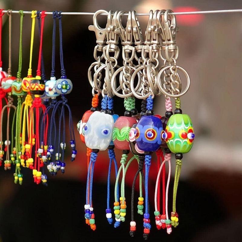 100PCS Lobster Clasp Hook Key Rings with Chain for Craft DIY Jewelry Pendant