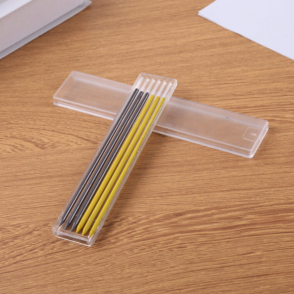 3pcs Built-in Sharpener Carpenter Pencil with 18 Refills Woodwork Lead Pens