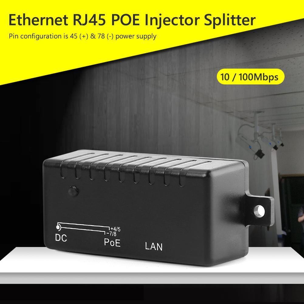 100Mbps POE DC Power Over Ethernet RJ45 POE Injector Splitter Wall Adapter