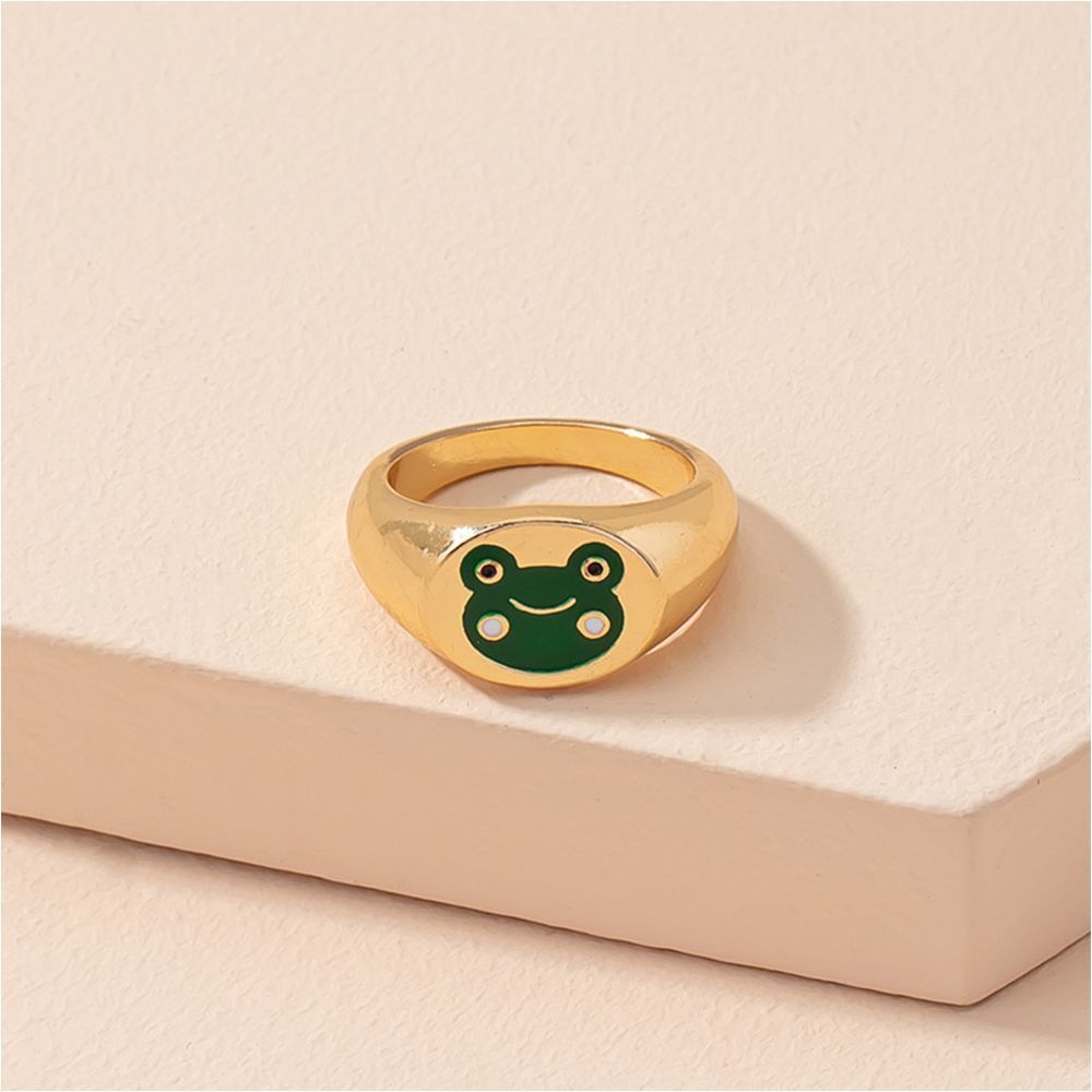 Fashion Cute Fairy Tale Simplicity Frog Cartoon Animals Tail Ring Joint Ring