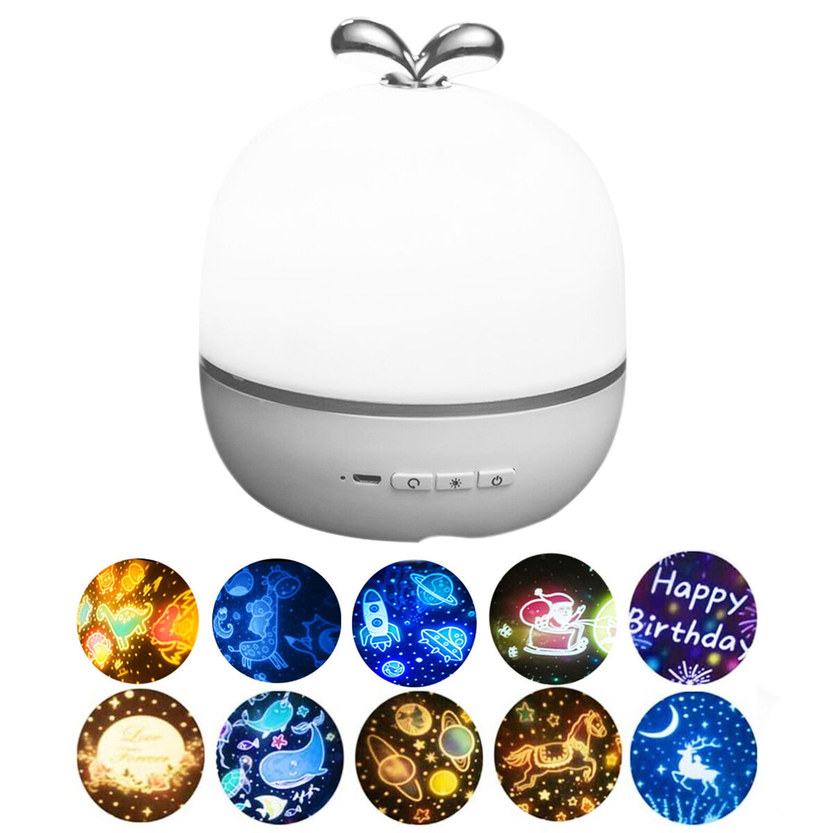 Projector Night Light with 10 Films for Kids Bedroom Star Sky Romantic Lamp