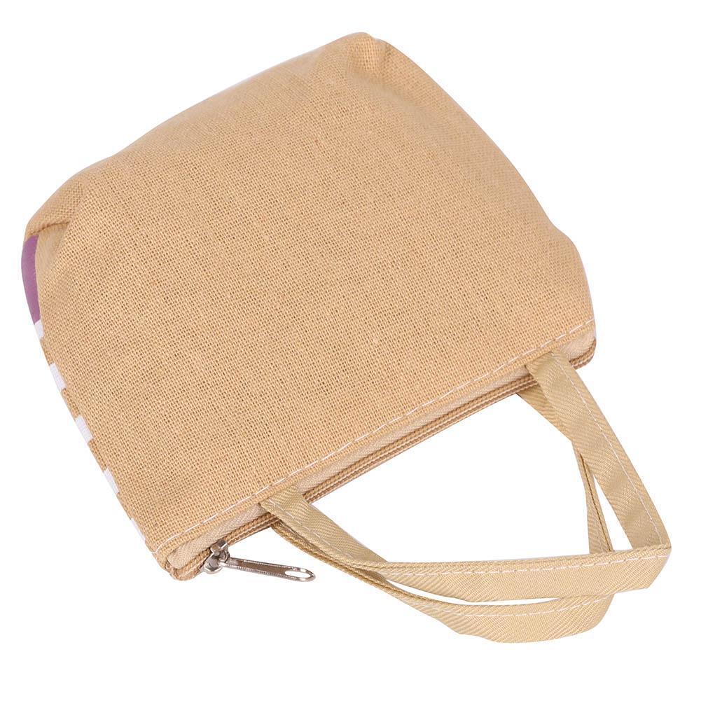 Woman Zipper Canvas Coin Purse Handbag Tote Pocket Money Bag (Polar Bear)