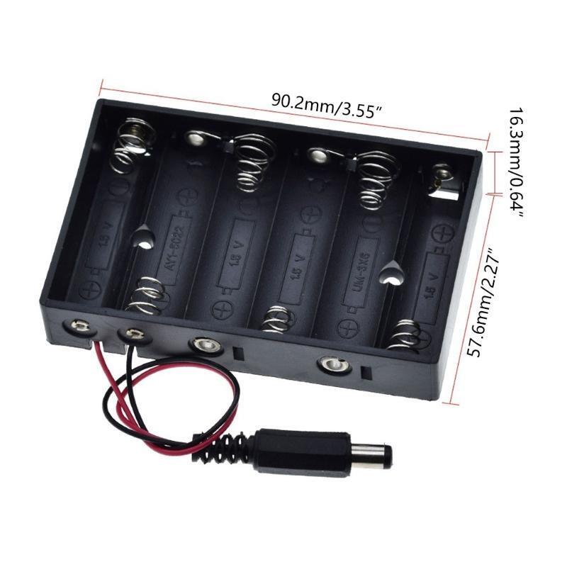 Storage Box?Support Box for Size 6 AA Battery, Leader Box with 6 Slots