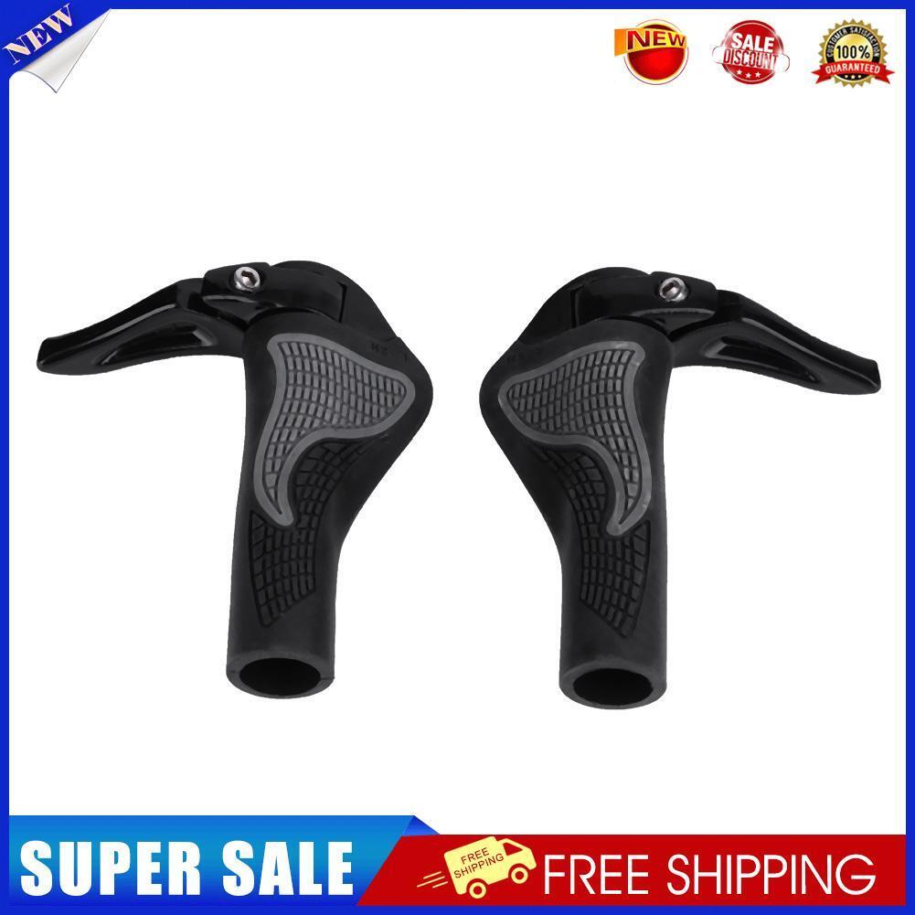 1 Pair Ergonomic Handlebar Cover Anti-slip Bike Hand Grips Cover (Black)