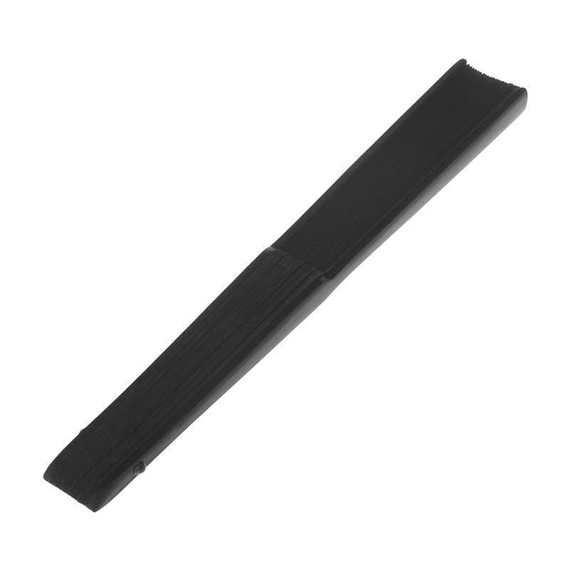 Chinese Style Black Folding Fan with Storage Bag Set Dance Performance Supplies