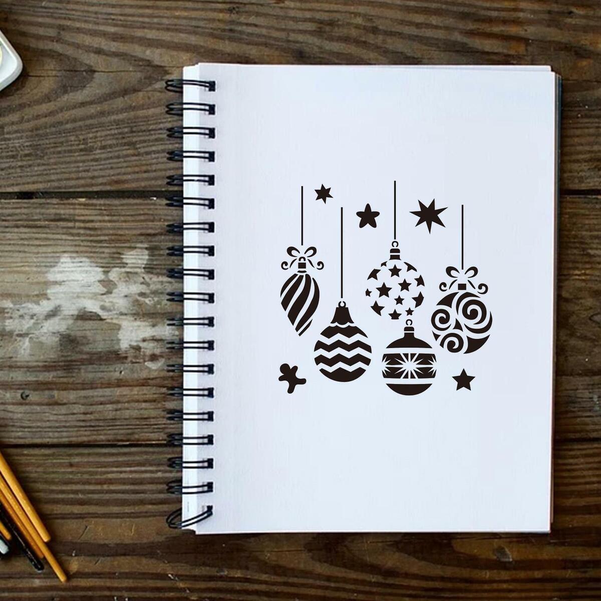 16Pcs/Set Christmas Stencils Template Template  for Making Decoration