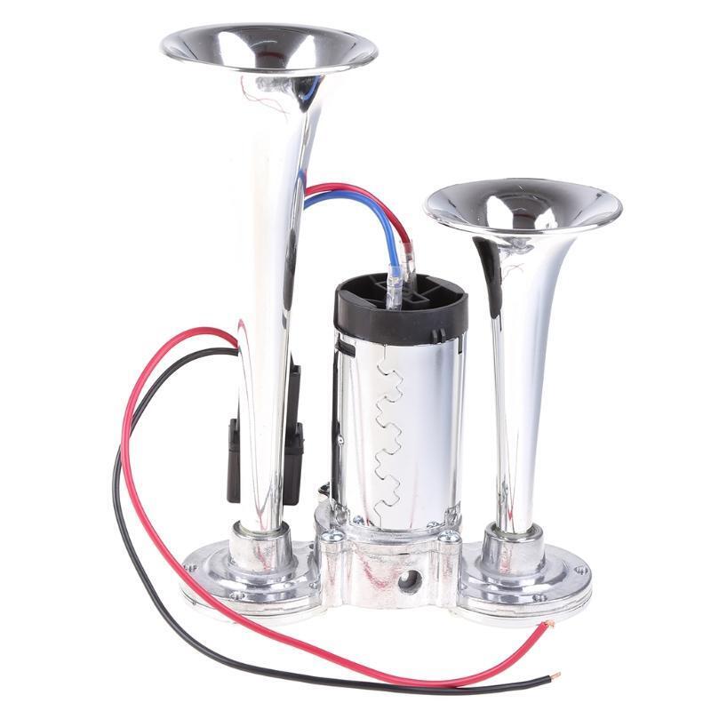 Dual Pipe Trumpet Compressor Bocina for Trucks Cars Automobiles 12V 600DB Horn