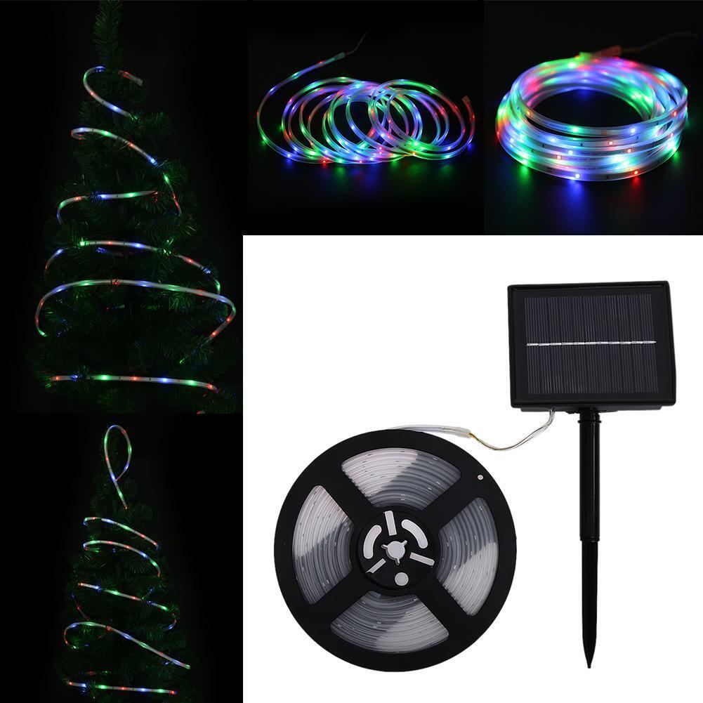 Solar Power Waterproof LED String Fairy Light with Tube Home Festival Light