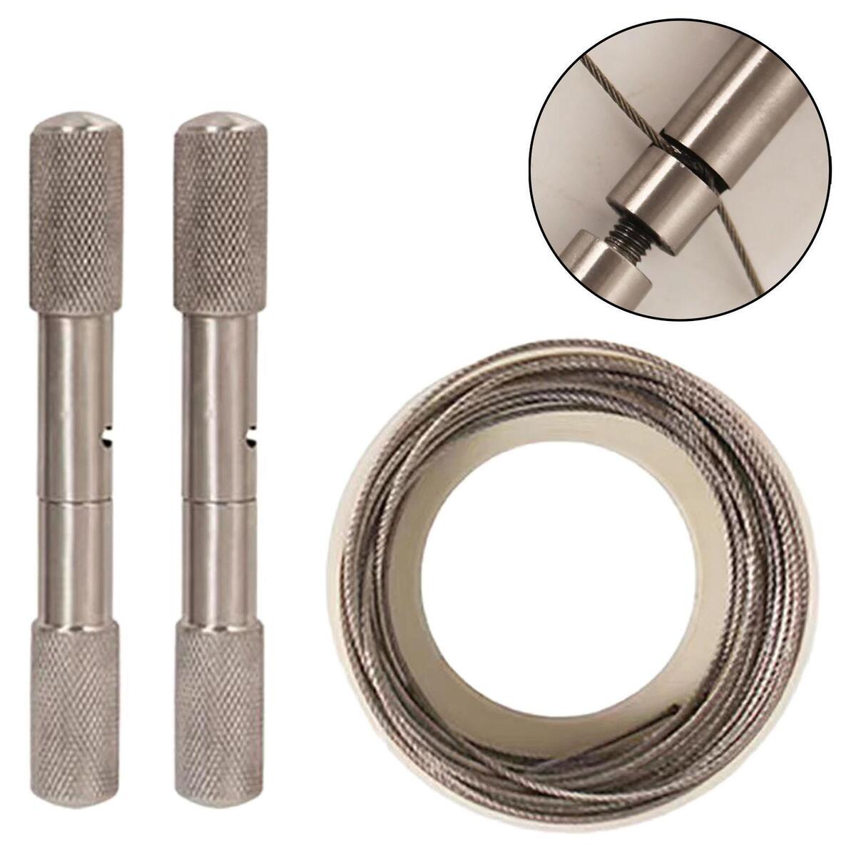 Manual Wire Saw Camping Chain Saw Dehorning Saw Handles and Wire for Outdoor