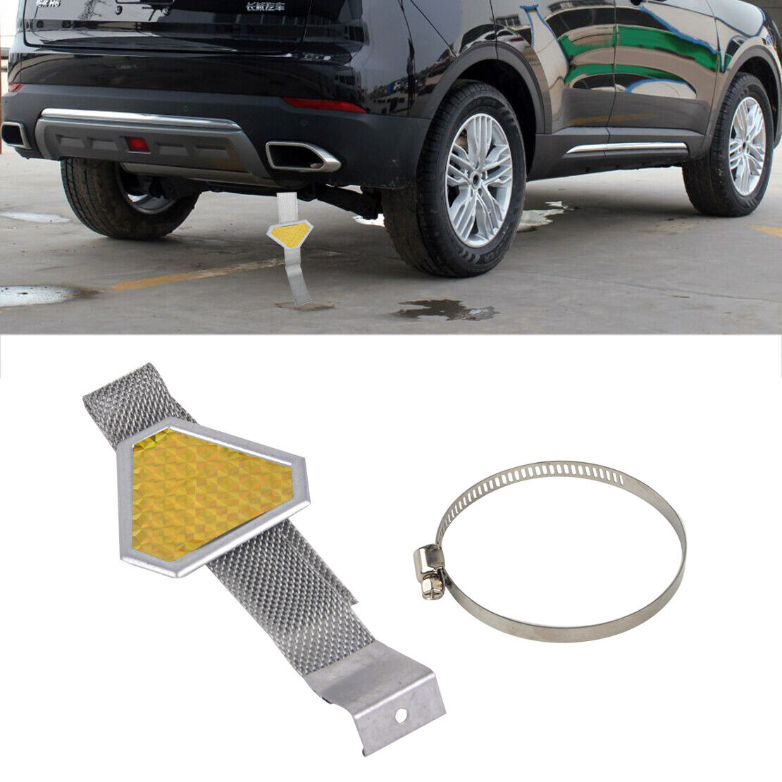 Yellow Anti Static Reflective Belt Reflector Noise Elimination Earth Strap Li