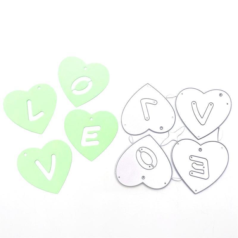 Heart Love Metal Cutting Dies Scrapbooking Stencil Die Cuts Card Embossing DIY