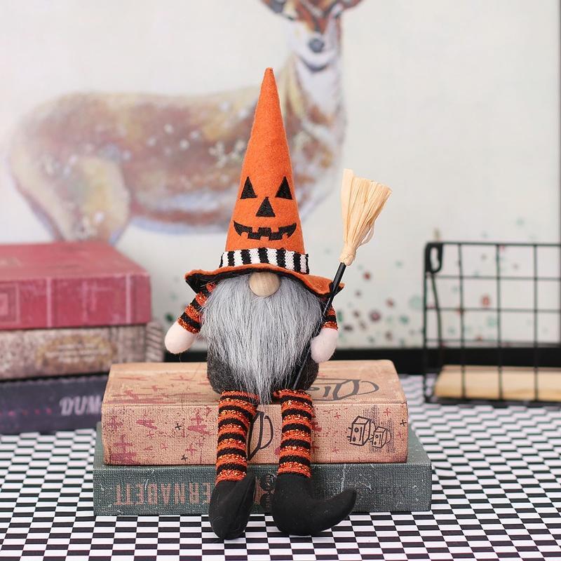 Halloween Gnomes 2pcs/set Long Legs Striped Hat New Year Birthday Wedding Decor