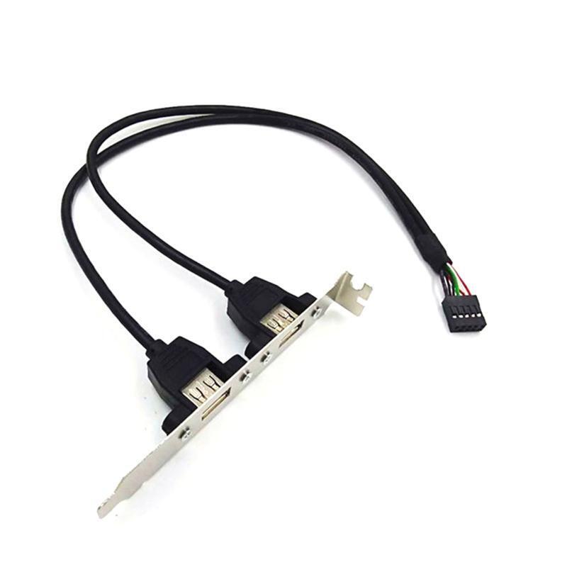 9 Pin to Usb 2.0 Cable Motherboard Chassis Rear Pci Baffle Line Extension Cable