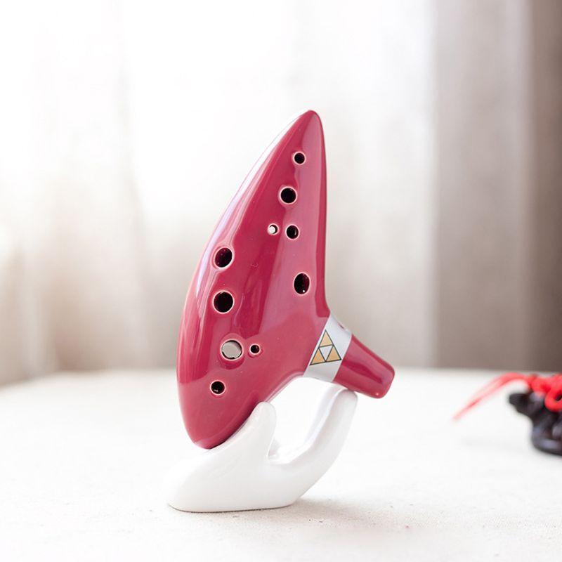 White Ceramic Ocarina Display Hand Stand Ocarina Ceramic Base Hand Finger Holder