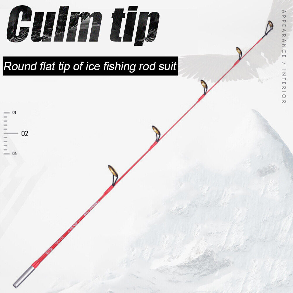 Fishing Rod Round Tip Short Section Outdoor Fishing Tackle (56cm Soft Tone)