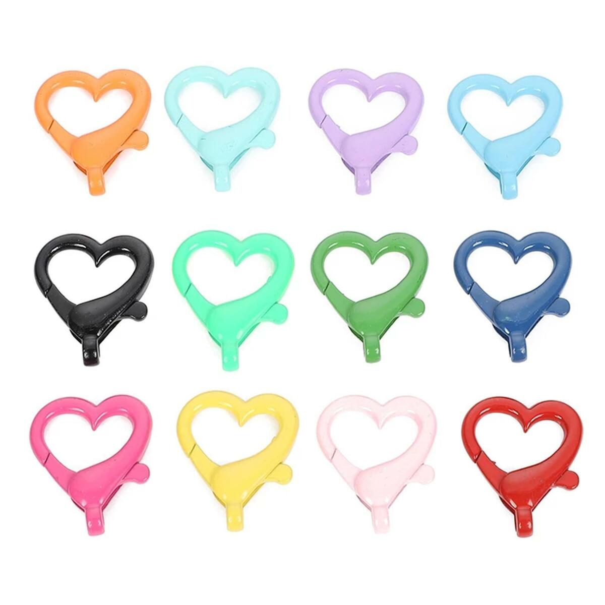 100pcs Plastic Colorful  Claw Clasps Hook  for Jewelry Making