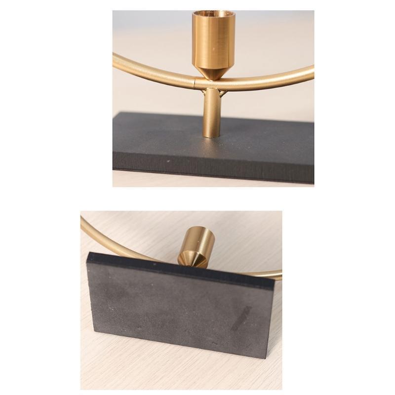Metal Circular Geometric Wall Candle Holder for Tea Lights Living Room Bedroom