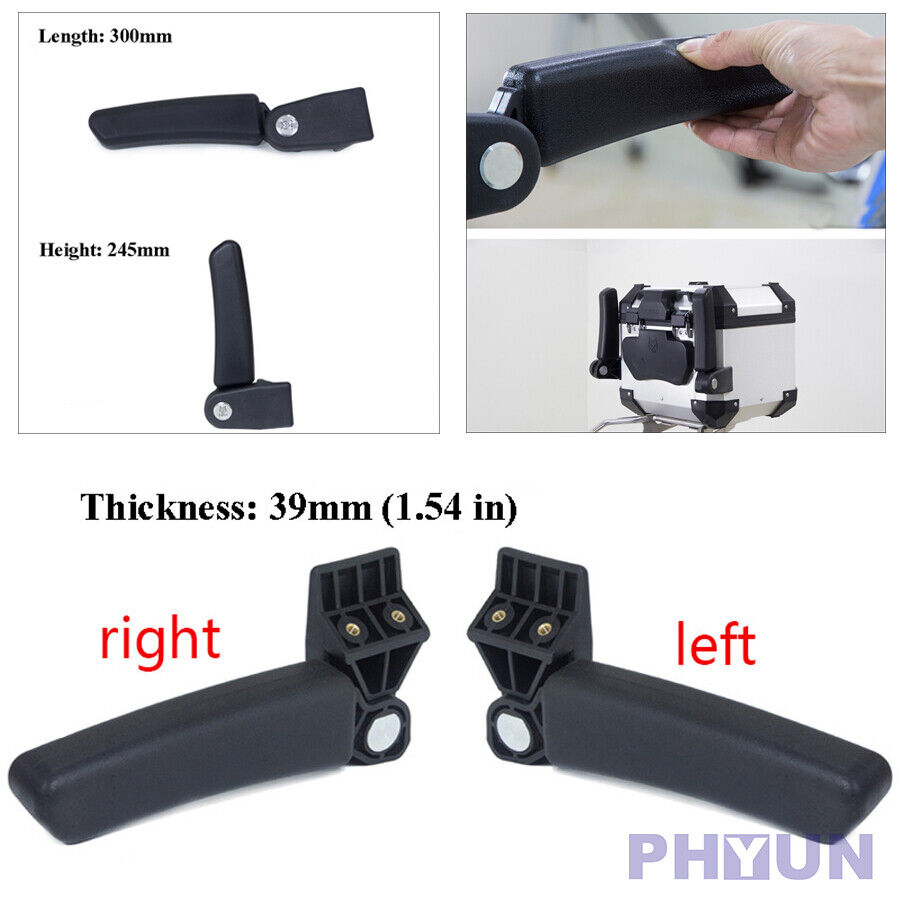 1Pair Motorcycle Rear Box Passenger Armrest For BMW R1200GS LC Adventure Black