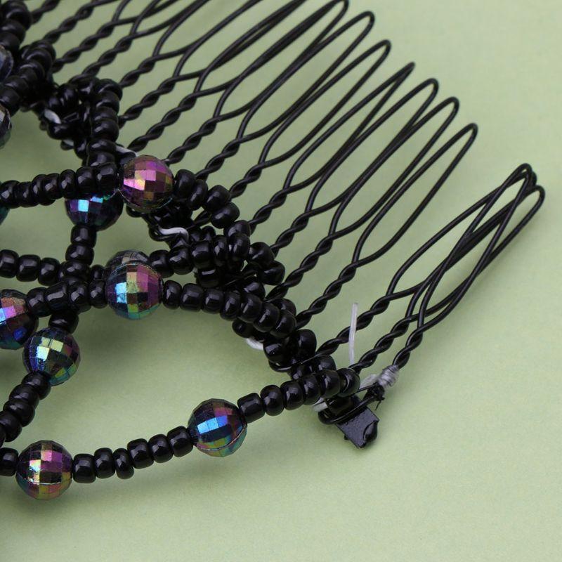 Fashion Magic Comb Girls Women Hair Clip Elastic Double Beaded Colorful Shower