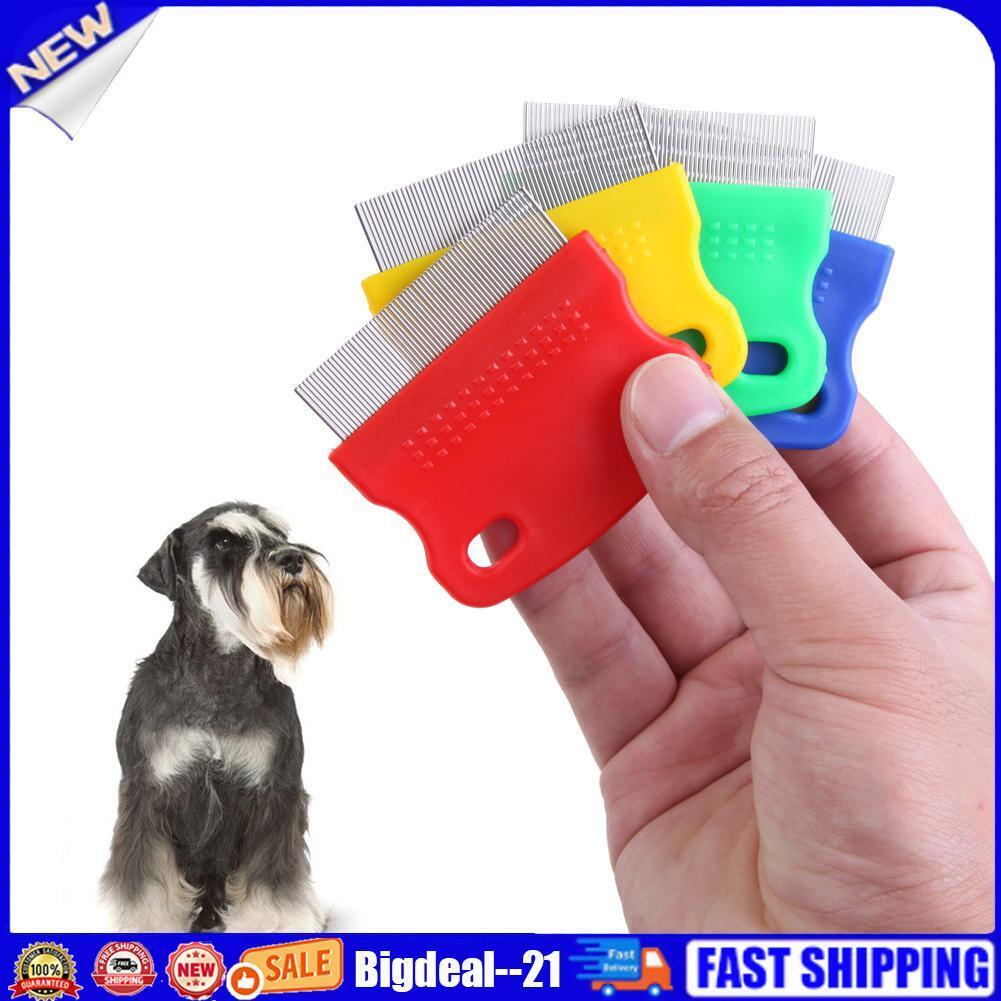 Pet Flea Comb Steel Pin Brush for Dog Cat Kitten Hair Trimmer Grooming Tool