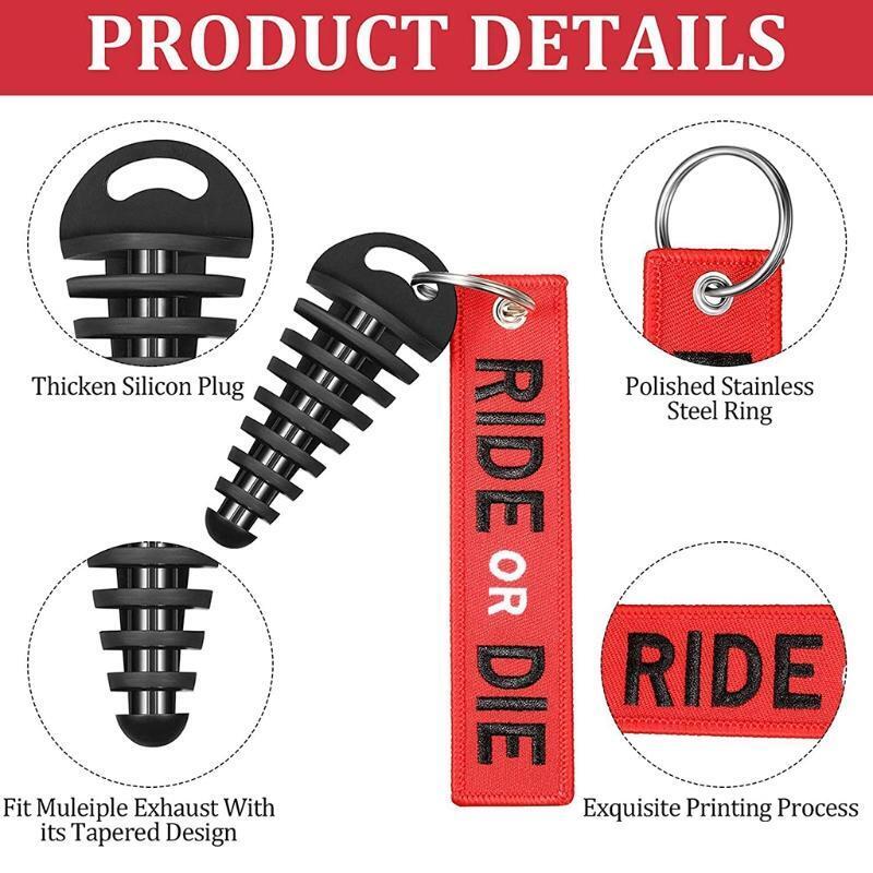 ATV Wash Plug Silencer Muffler Exhaust Pipe Motorcycle Keychain Jewelry