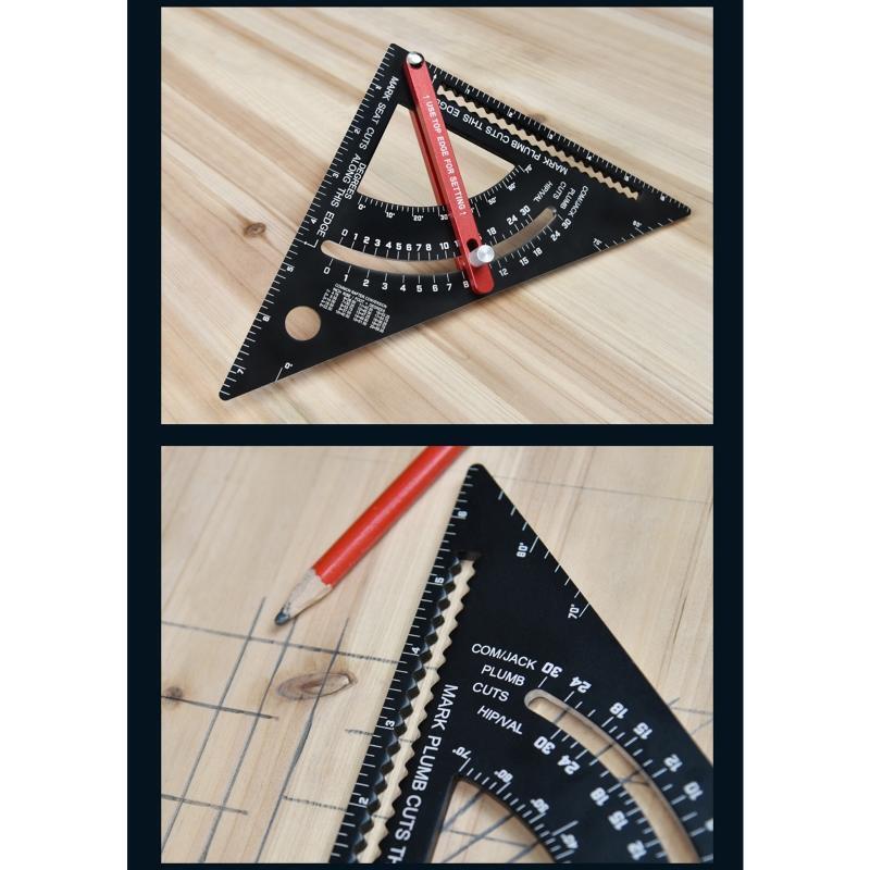Aluminium Alloy Durable Folding Triangle Square Ruler for Carpentry Construction