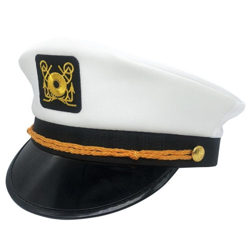 Adjustable Yacht Captain Hat Sailor Captain Costume Navy Marine Hat Sailor Cap