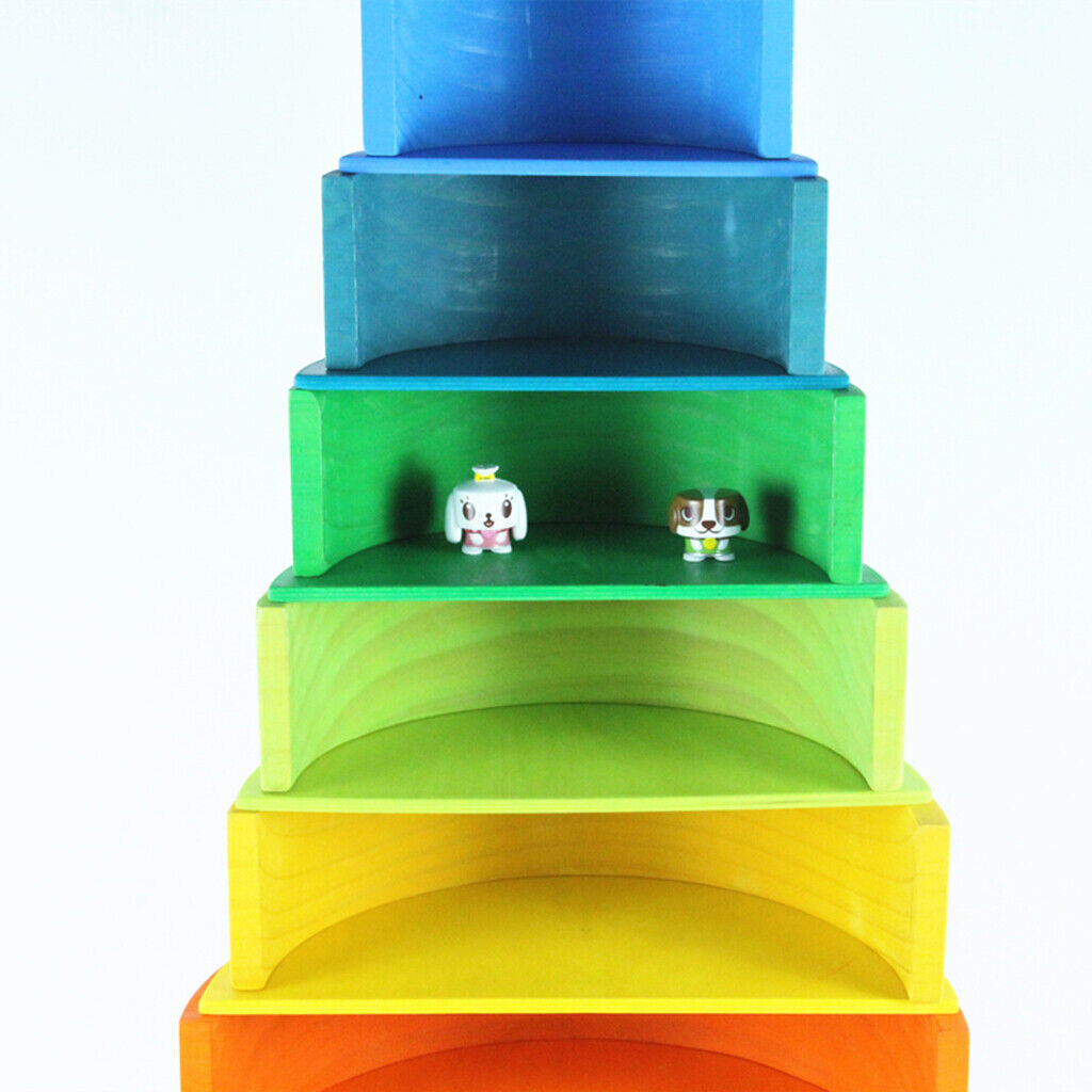 11-piece Rainbow Puzzle   of , Pegging And Stacking