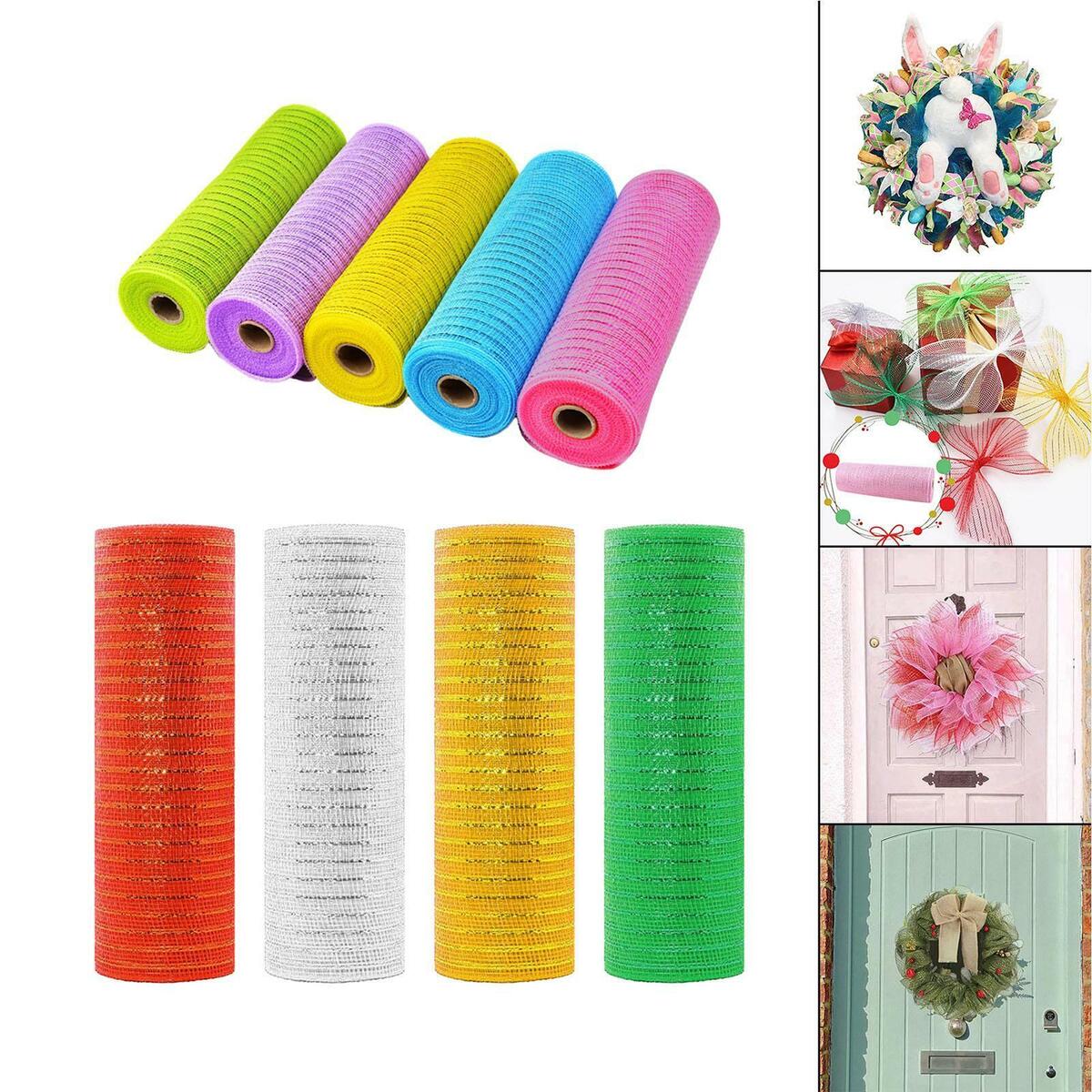 9pcs  Ribbon  10yds for DIY Christmas Birthday Wreaths Decorating