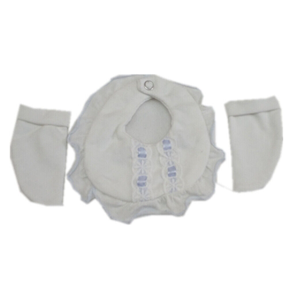 Newborn  Clothes for 17-18inch    boy Rompers Jumpsuit Bib