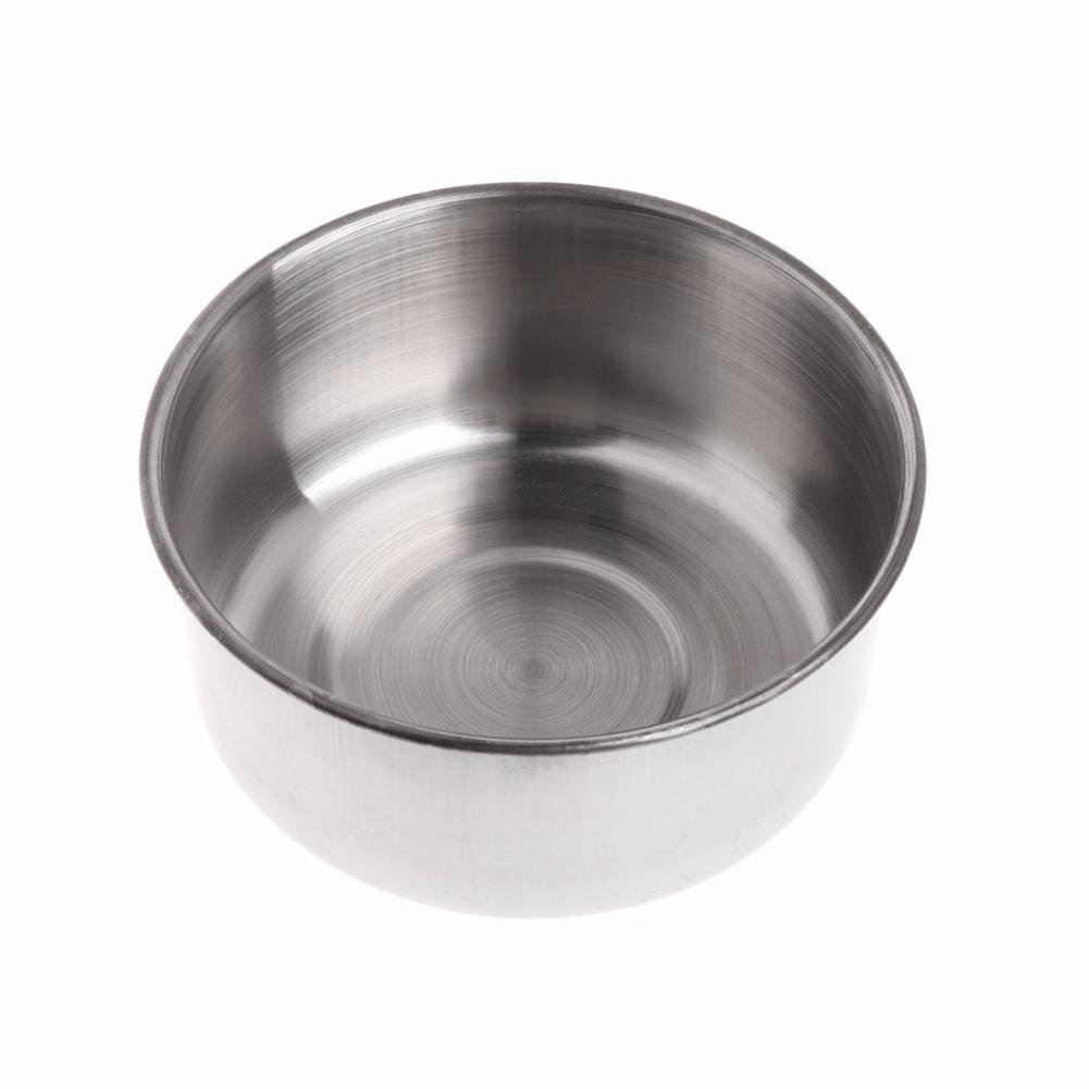 Stainless Steel Bird Feed Bowl Antirust Parrot Food Water Plate Kit (S 10CM