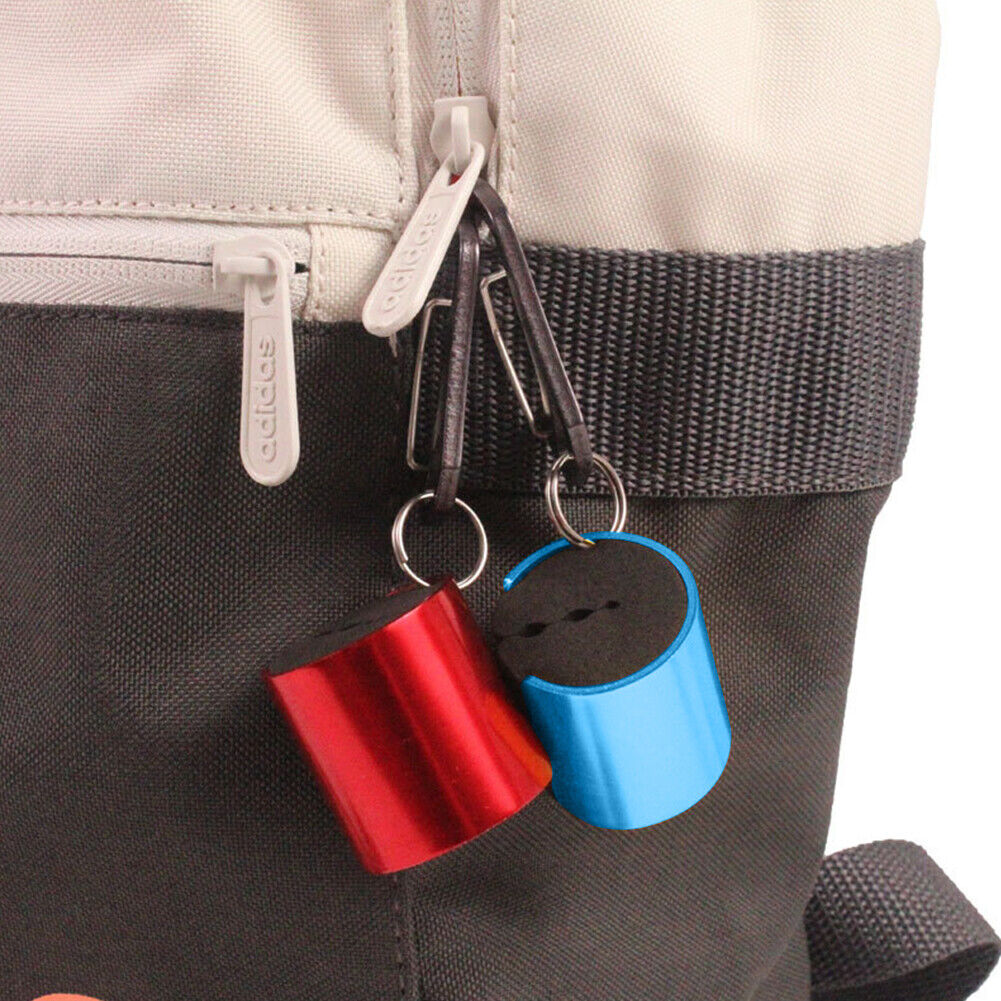 Portable Fishing Rod Hanging Clamp w/ Carabiner Fishing Pole Holder (Blue)