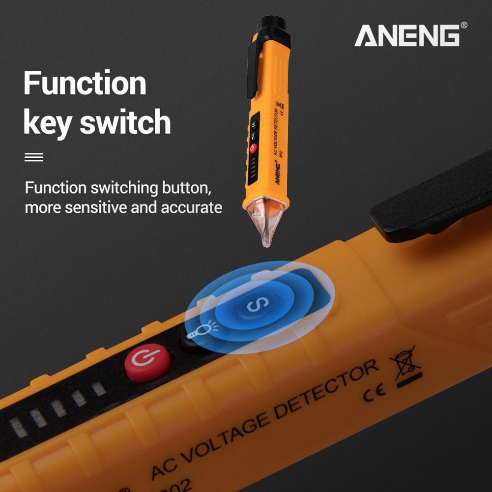 ANENG Digital AC 10V/48V/1000V Voltage Tester Pen Volt Detector (Yellow)