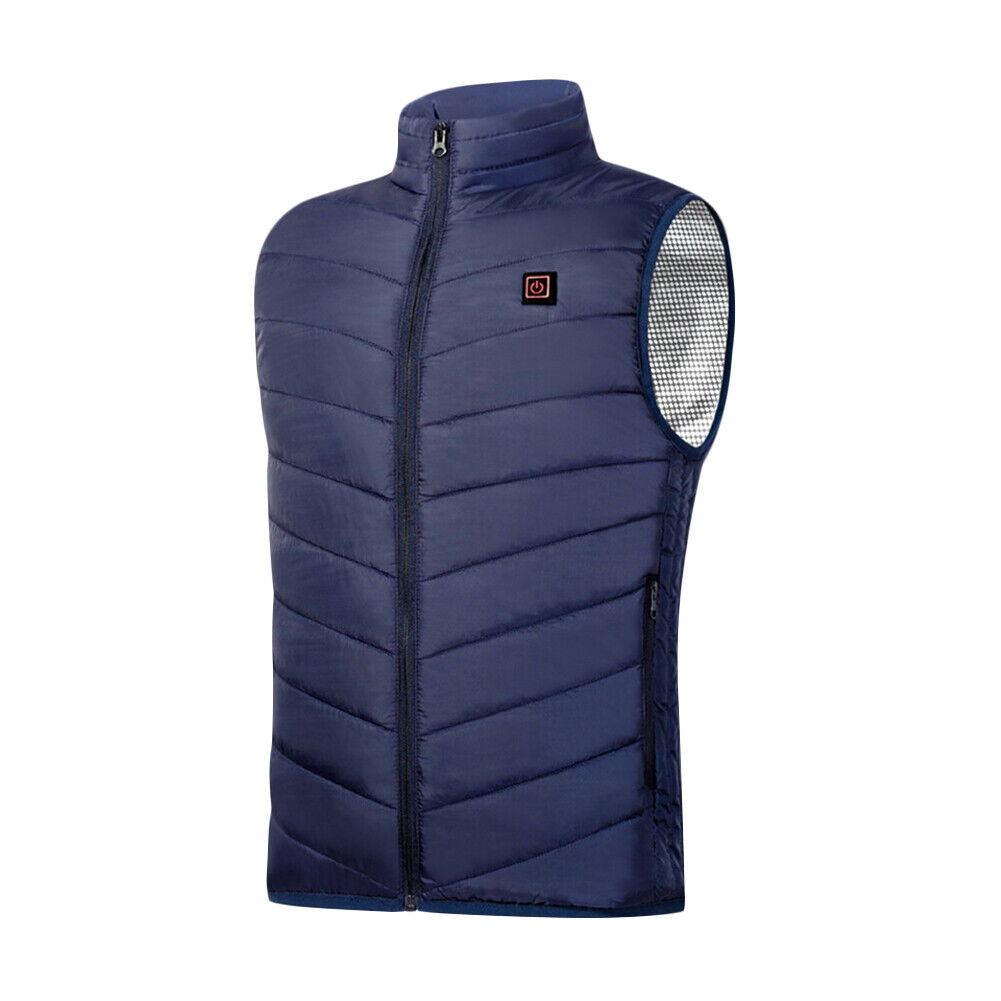 Heated Jacket Men Coat Intelligent USB Electric Winter Thermal Vest (L)