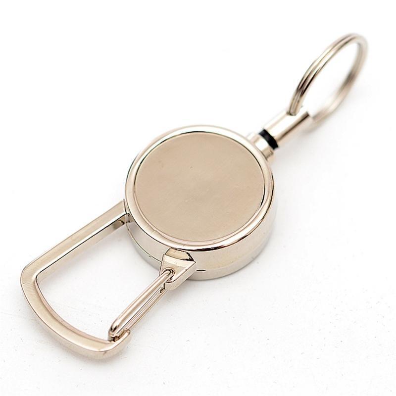 Retractable Badge Holder Heavy Duty Badge Reel Holder with Keychain Ring Clip