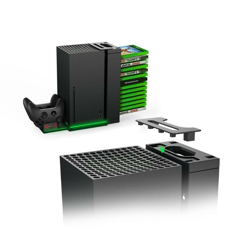 Charging Stand for X Series X,Twin Charger Station Dock w/ 14 Game Cards Storage