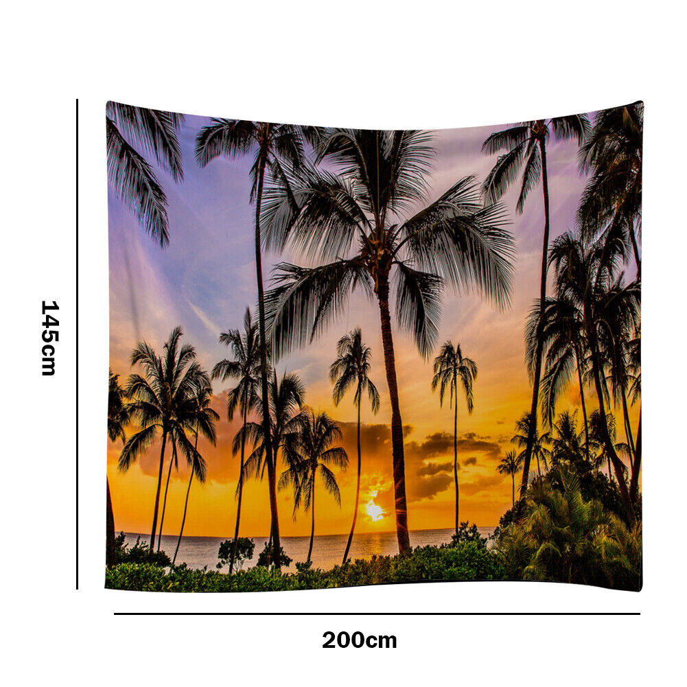 Wall Carpet Coconut Tree Wall Hanging Tapestry for Background Home Room (2)