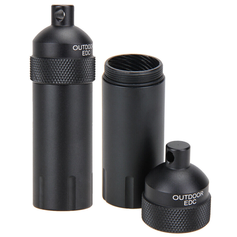 EDC Survival Waterproof Pill Case Box Container Hiking Emergency Gear