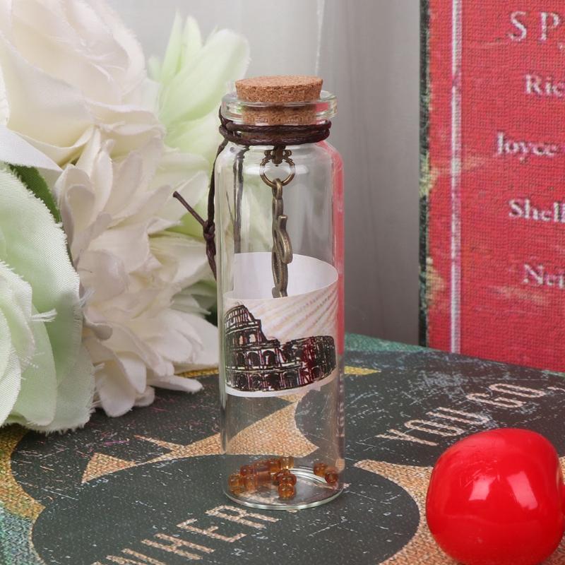 Empty Clear Glass Bottle Lucky Wishing Bottles with Cork Stopper Party Favor