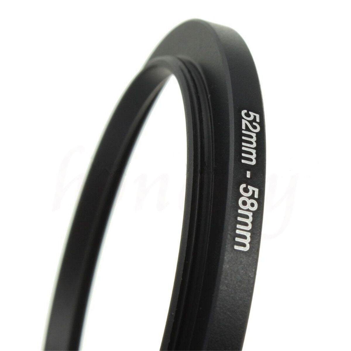 Black 52-58mm Step-Up Metal Adapter Ring /52mm Lens to 58mm Accessory for Camer