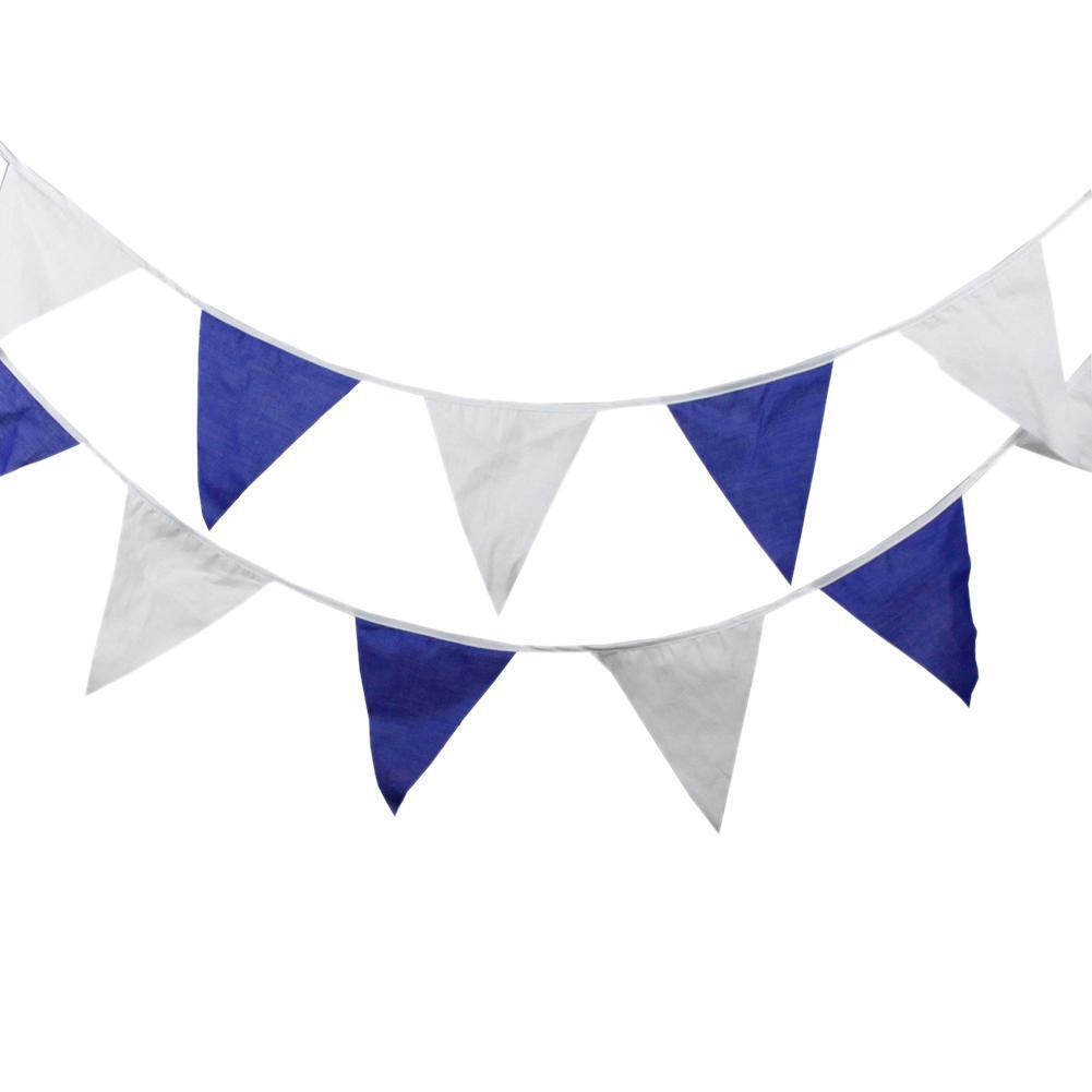 Creative Blue Cotton Pennant Flag For Garland Home Wedding Party Decoration