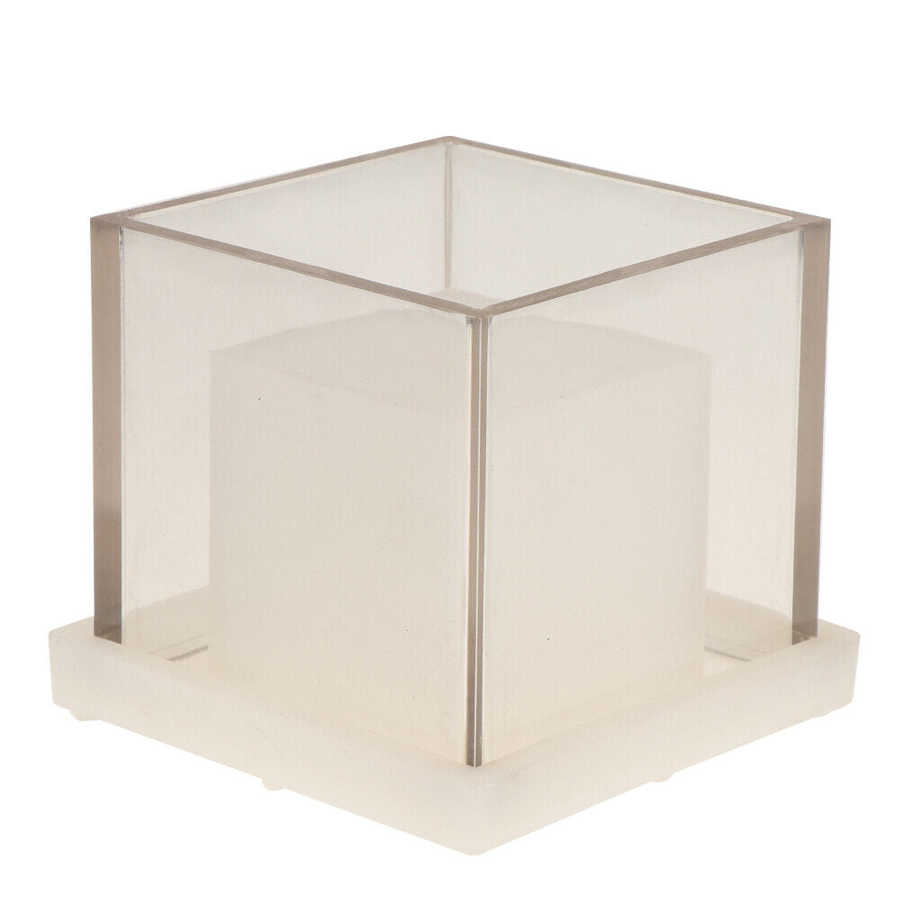 Hollow Square  Shaped Plastic Clear Candle Molds Tealight Candles Holder
