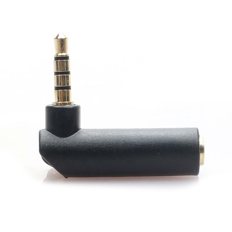 Right Angled 3.5mm Angle Male to Female Headphone Stereo Audio Adapter Connector